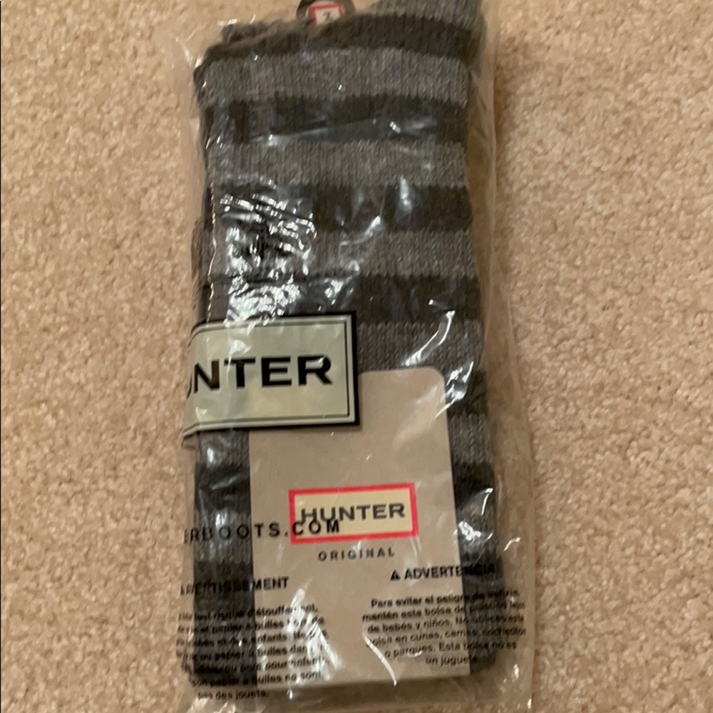 Hunter over the knee striped wool boot socks